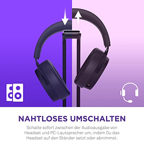 NZXT Relay SwitchMix PC-Gaming-Headset Ständer und Audiomixer – AP-USMSM-B1 - Nahtloses Umschalten zwischen Headset- und Lautsprecheraudio – Mixer in Studioqualität – Schwarz Bild 2