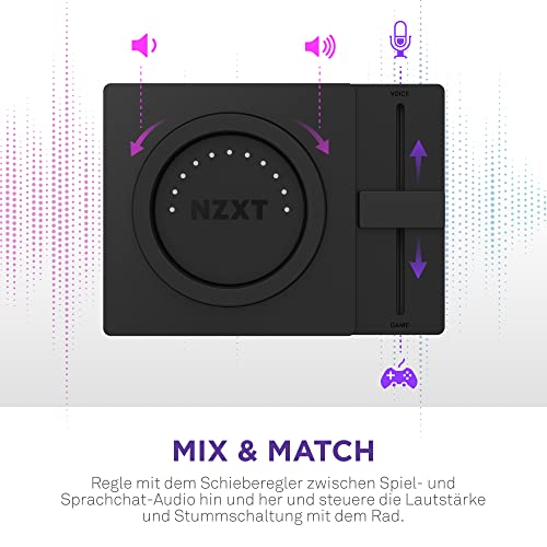 NZXT Relay SwitchMix PC-Gaming-Headset Ständer und Audiomixer – AP-USMSM-B1 - Nahtloses Umschalten zwischen Headset- und Lautsprecheraudio – Mixer in Studioqualität – Schwarz Bild 3