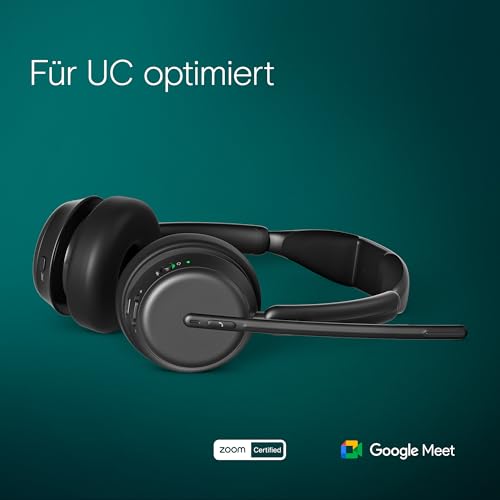 EPOS IMPACT 1061 ANC Hochleistungs-Bluetooth-Headset – Beidseitig, Aktive Geräuschunterdrückung, EPOS AI, Super Wideband Audio, BrainAdapt Komfort, Perfekt für Büroprofis in lauten Arbeitsumgebungen Bild 4