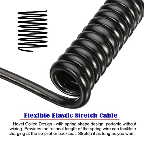 cablecc USB-C-Tastatur-Maus-Stretch-Spiralkabel für Gaming-Tastatur, Micro-USB-Stecker auf Typ-C-Buchse, Verlängerung, Strom- und Datenkabel Bild 4