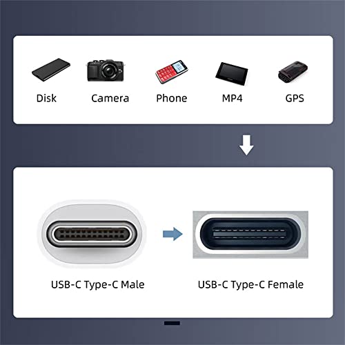 cablecc USB-C-Tastatur-Maus-Stretch-Spiralkabel für Gaming-Tastatur, Micro-USB-Stecker auf Typ-C-Buchse, Verlängerung, Strom- und Datenkabel Bild 7
