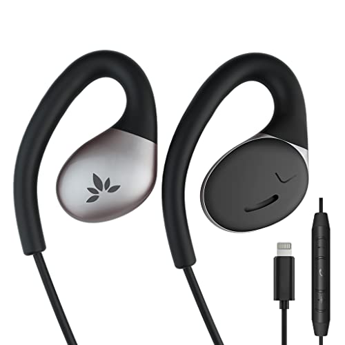 Avantree Resolve (Klein-Mittel) – Kabelgebundene Open-Ear Kopfhörer mit Mikrofon & Über-Ohr-Haken, für Frauen, Kinder & Junge Männer mit kleinen Ohren, ideal für Büro, Outdoor & Zuhause, Lightning Bild 1