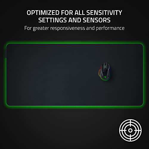 Razer Goliathus Chroma 3XL - Weiche Gaming-Mausmatte Chroma RGB & Base Station V2 Chroma - Headset-Ständer mit USB-Hub und RGB-Beleuchtung Schwarz Bild 4