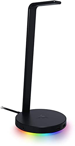 Razer Goliathus Chroma 3XL - Weiche Gaming-Mausmatte Chroma RGB & Base Station V2 Chroma - Headset-Ständer mit USB-Hub und RGB-Beleuchtung Schwarz Bild 5