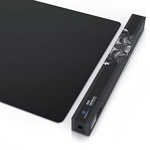 Titanwolf - XXXL Übergröße Mauspad 1200x800 mm - XXXL Großformat - Schreibtischunterlage - gummierte Rückseite - rutschfest und abwaschbar - Gaming - Präzision und Geschwindigkeit - Schwarz Bild 6