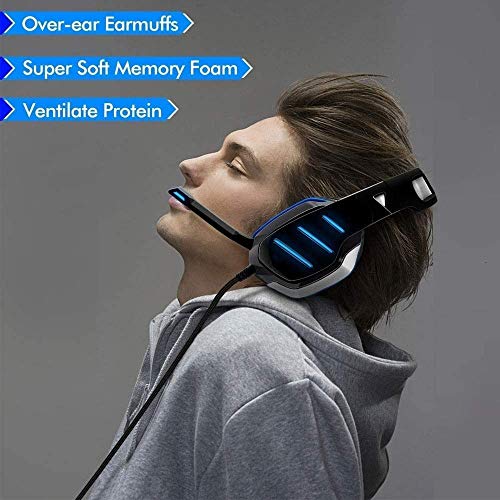 Gaming Headset for Xbox One PS4 PC Volume Controller Noise Cancelling Over Ear Headphones Mic Stereo Noise Reduction 3.5 mm Professional Gaming Headsets Bild 2