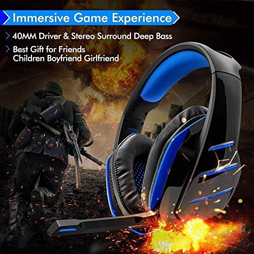 Gaming Headset for Xbox One PS4 PC Volume Controller Noise Cancelling Over Ear Headphones Mic Stereo Noise Reduction 3.5 mm Professional Gaming Headsets Bild 3