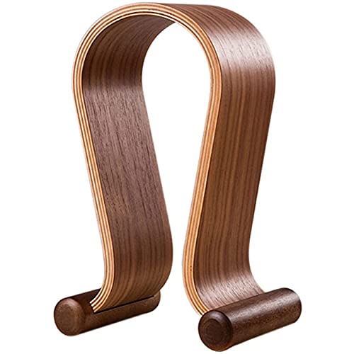 Headset-Halter Kopfhörerständer Aufhänger Walnussholz Kopfhörer Gaming Headset Display Ständer Halter Aufhänger Unterstützung für die meisten Kopfhörer Bild 1