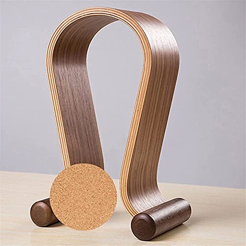 Headset-Halter Kopfhörerständer Aufhänger Walnussholz Kopfhörer Gaming Headset Display Ständer Halter Aufhänger Unterstützung für die meisten Kopfhörer Bild 3