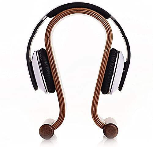 Headset-Halter Kopfhörerständer Aufhänger Walnussholz Kopfhörer Gaming Headset Display Ständer Halter Aufhänger Unterstützung für die meisten Kopfhörer Bild 5