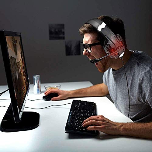 Gaming Headset Computer Game Gamer Over Ear Flexibles Mikrofon Lautstärkeregler mit Mikrofon für PC PS4 Laptop Bild 2