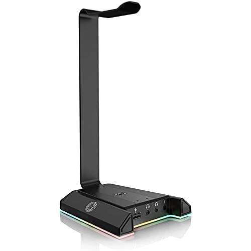 RGB Headphone Stand Gaming Headset Holder with 7.1 Surround/2 USB and 3.5mm Ports Sturdy Stable Compatible with All Standard Sized Headsets Bild 1