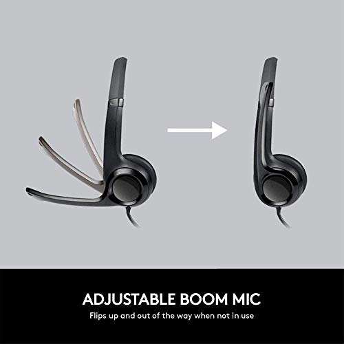 Gaming Headset Head-Mounted USB Gaming Headset/Wired Headset/Suitable for a Variety of Electronic Devices Black Bild 3