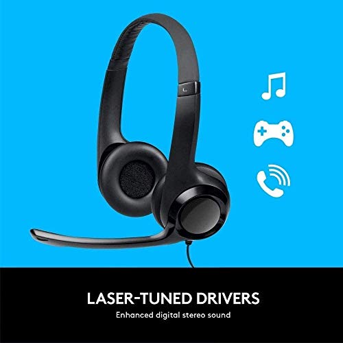 Gaming Headset Head-Mounted USB Gaming Headset/Wired Headset/Suitable for a Variety of Electronic Devices Black Bild 5