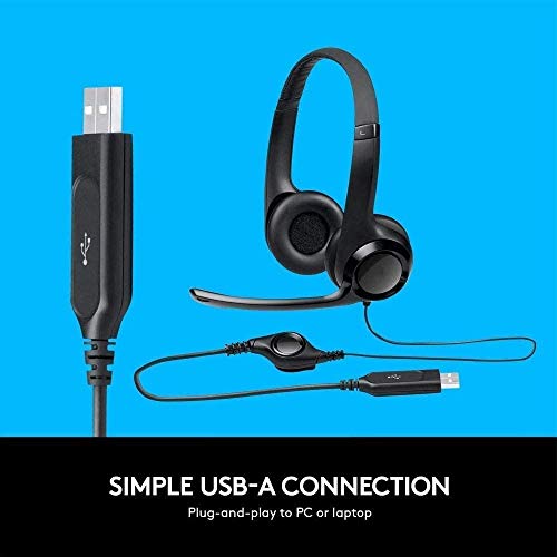 Gaming Headset Head-Mounted USB Gaming Headset/Wired Headset/Suitable for a Variety of Electronic Devices Black Bild 6