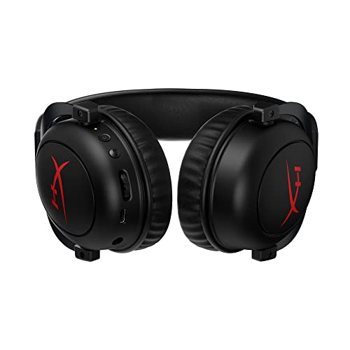 HyperX Cloud II Core Wireless Gaming-Headset, 2,4 GHz, 80 Stunden Akkulaufzeit, DTS Headphone Surround Sound, 53-mm-Treiber, Abnehmbares Mikrofon mit Geräuschunterdrückung, PC-kompatibel, Schwarz Bild 4