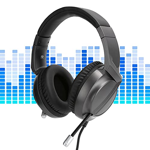 Goshyda Over-Ear-Gaming-Kopfhörer, Kabelgebundenes Headset mit Geräuschunterdrückung, mit Omnidirektionalem Mikrofon, RGB-Lichteffekt (Schwarz) Bild 2