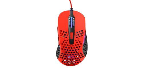 Xtrfy M4 RGB, ultraleichte kabelgebundene Gaming-Maus, ergonomisches Design für Rechtshänder, hochmoderner Pixart 3389 Sensor, einstellbare RGB-Beleuchtung, Kripparrian Red Edition Bild 1