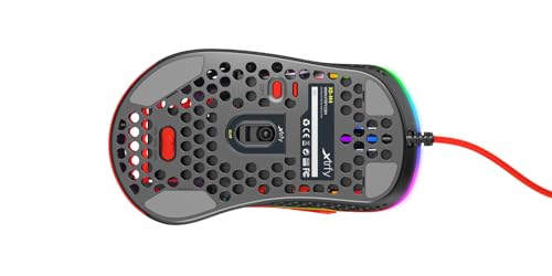 Xtrfy M4 RGB, ultraleichte kabelgebundene Gaming-Maus, ergonomisches Design für Rechtshänder, hochmoderner Pixart 3389 Sensor, einstellbare RGB-Beleuchtung, Kripparrian Red Edition Bild 5