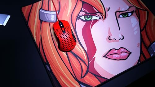 Xtrfy M4 RGB, ultraleichte kabelgebundene Gaming-Maus, ergonomisches Design für Rechtshänder, hochmoderner Pixart 3389 Sensor, einstellbare RGB-Beleuchtung, Kripparrian Red Edition Bild 6