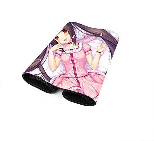 Großes Anime-Gaming-Mauspad Nekopara Chocolat Vanilla Azuki - Laptop-Mauspad Mit Genähtem Rand Und Rutschfester Gummiunterseite Für Computertastatur Und Mäuse - 80 x 30 cm Bild 5