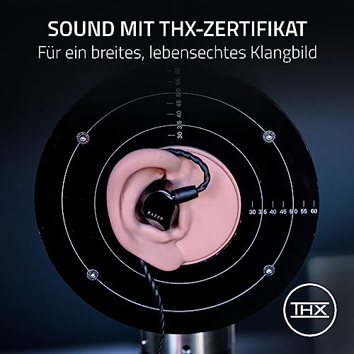 Razer Moray - Ergonomischer In-Ear-Ohrhörer für Streaming 24/7 (Hybrid-Dual-Treiber-Design, Ergonomisch flaches Design, Beste passive Schallisolierung) Schwarz Bild 2