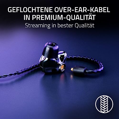 Razer Moray - Ergonomischer In-Ear-Ohrhörer für Streaming 24/7 (Hybrid-Dual-Treiber-Design, Ergonomisch flaches Design, Beste passive Schallisolierung) Schwarz Bild 6