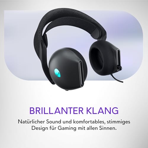 Alienware kabelgebundenes Gaming Headset - AW520H | Windows | Kopfhörer (USB) | Hi-Res Audio | Headset Mikrofon | 20-40000 Hz | Gewicht 337 g Bild 2