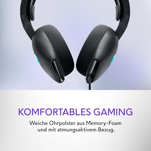 Alienware kabelgebundenes Gaming Headset - AW520H | Windows | Kopfhörer (USB) | Hi-Res Audio | Headset Mikrofon | 20-40000 Hz | Gewicht 337 g Bild 5