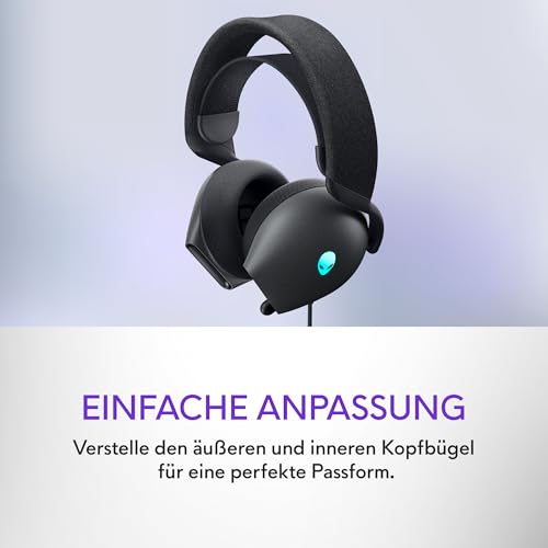 Alienware kabelgebundenes Gaming Headset - AW520H | Windows | Kopfhörer (USB) | Hi-Res Audio | Headset Mikrofon | 20-40000 Hz | Gewicht 337 g Bild 6