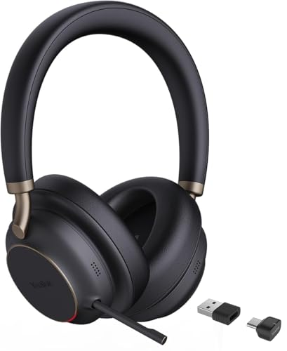 Yealink BH76 Plus Bluetooth Headset Noise Cancelling für Work, Headsets mit Mikrofon Bluetooth Einziehbarem Verstecktem, Teams Zertifiziertes ANC Kopfhörer Kabellos Bild 1