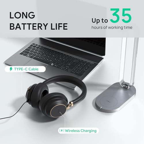 Yealink BH76 Plus Bluetooth Headset Noise Cancelling für Work, Headsets mit Mikrofon Bluetooth Einziehbarem Verstecktem, Teams Zertifiziertes ANC Kopfhörer Kabellos Bild 5