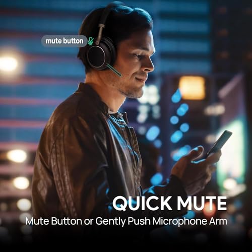 Yealink BH76 Plus Bluetooth Headset Noise Cancelling für Work, Headsets mit Mikrofon Bluetooth Einziehbarem Verstecktem, Teams Zertifiziertes ANC Kopfhörer Kabellos Bild 6