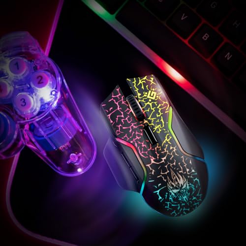 Defender® Oneshot Gaming Maus Kabellos – 2.4 GHz Wireless, 3200 DPI, RGB, 5 Programmierbare Tasten, FIRE-Taste, 100 Std. Akku, USB-C, Ergonomisch, Für PC, Laptop, Gaming Bild 6