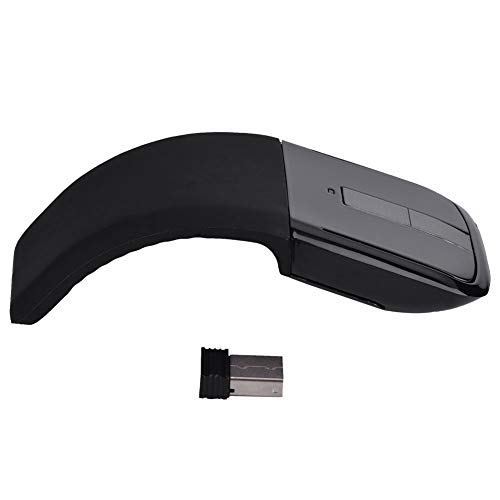 Vikye Bluetooth Arc Touch Maus 2,4 GHz Faltbare mit USB-Empfänger für PC, Laptop, Smart TV (Schwarz) Bild 4