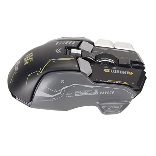 Yunseity Kabelgebundene Gaming-Maus, mit 10 Makroprogrammierbaren Seitentasten, 12800 DPI Ergonomische Maus mit 13 RGB-Lichtmodi, für Laptop-PC-Desktop (Schwarz) Bild 1