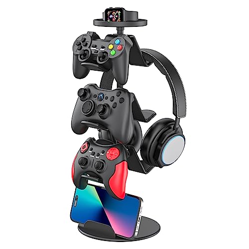 Game Controller Ständer Kopfhörerhalter, Multi Verstellbarer Game Controller Headset Aufhänger für alle Universal Gaming PC Zubehör, Xbox PS4 PS5 Nintendo Switch Bild 3