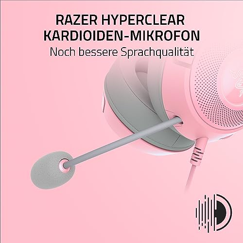 Razer Kraken Kitty V2 - Kabelgebundenes RGB-Headset mit Katzenohren (Reaktive Streaming-Beleuchtung, HyperClear Mikro, Triforce 40mm Treiber, 7.1 Surround Sound) Quartz Bild 4