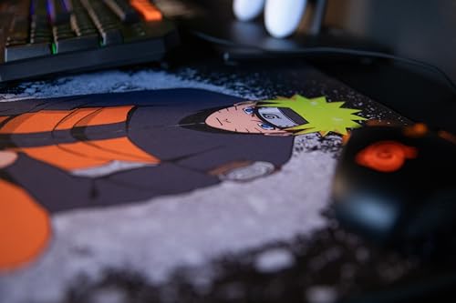 Konix Naruto Shippuden XXL Gaming-Mauspad 90 x 46 cm - rutschfeste Gummibasis - Naruto-Motiv - Schwarz Bild 5