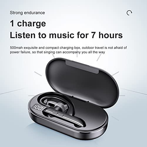 Xmenha Bluetooth Headset mit Mikrofon Freisprechanlage Bluetooth Ohr Headset In Ear Kopfhörer mit Ladeetui für Autofahren Business Büro drahtlos Kopfhörer Earphones Freisprecheinrichtung Schwarz Bild 2