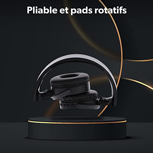 T'NB - Kabellose Bluetooth 5.0-Kopfhörer, Single 2, 8 Stunden Hörzeit, verstellbar, Klinkenanschluss, bequem, integriertes Mikrofon und Bedienelemente, für Sport und Training, Schwarz Bild 5