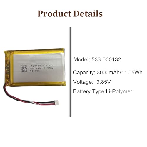 Ersatzakku Batterie 853558 3000mAh kompatibel mit Logitech G933, G533, G935, G933S, G533S Wireless Artemis Spectrum Gaming Headset Battery Replacement 533-000132 Bild 4