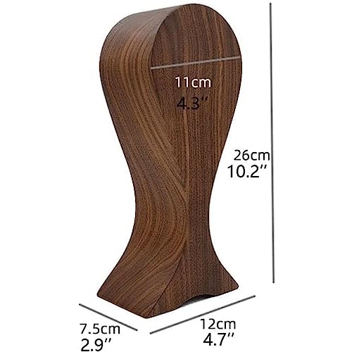 Flacher Headset-Halter, Gaming-Kopfhörerständer, Schwarzer Walnuss-Kopfhörerhalter, Holz-Headset-Aufhänger Bild 2