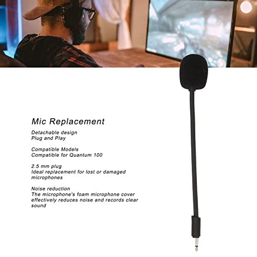 Mikrofon Ersatz für , Austauschbarer 2,5 mm Gaming Mikrofongalgen für Quantum 100, Abnehmbares Mikrofon mit Rauschunterdrückung für PC Gaming Bild 2