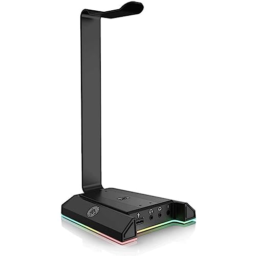 Headset-Halter Surround-Gaming-Kopfhörerständer RGB mit 2 USB- und 3 3,5-mm-Kopfhörerhalter für Gamer-PC Bild 1