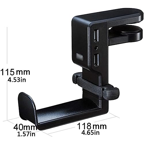 Headset-Halter USB-Schnittstelle Kopfhörerständer kann um 360° gedreht werdenKopfhörerhalter aus ABS-Harz Kreativer Headset-Aufhänger Bild 2