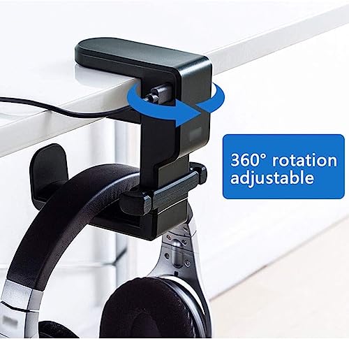 Headset-Halter USB-Schnittstelle Kopfhörerständer kann um 360° gedreht werdenKopfhörerhalter aus ABS-Harz Kreativer Headset-Aufhänger Bild 3