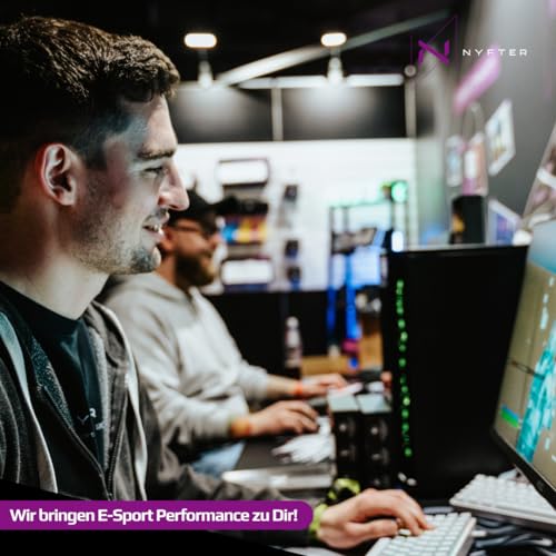 Nyfter - XXL Gaming Mauspad Black im Topography Design 900 x 500mm Premium Mousepad Size Groß vernähte Kanten langlebig mit high-end Glide und Anti-Rutsch Speed Gaming Mauspad Bild 6