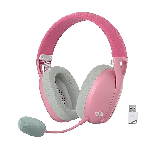 Redragon H848 BT Wireless Gaming Headset - Leichtgewicht - 7.1 Surround Sound - 40MM Treiber - Abnehmbares Mikrofon - Multi-Plattformen für PC, PS5/4/3, Switch, Handy, Pink Bild 1