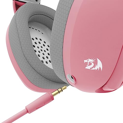 Redragon H848 BT Wireless Gaming Headset - Leichtgewicht - 7.1 Surround Sound - 40MM Treiber - Abnehmbares Mikrofon - Multi-Plattformen für PC, PS5/4/3, Switch, Handy, Pink Bild 7